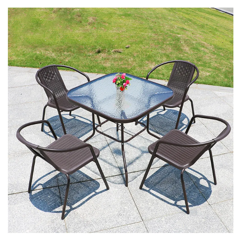 5 Piece Outdoor Weather Resistant Patio Chair Set
