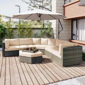 6 Piece Outdoor Conversation Set All Weather