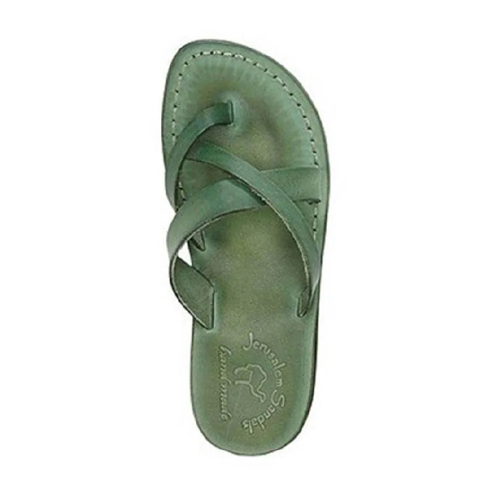 Abigail - Leather Toe Sandal | Green