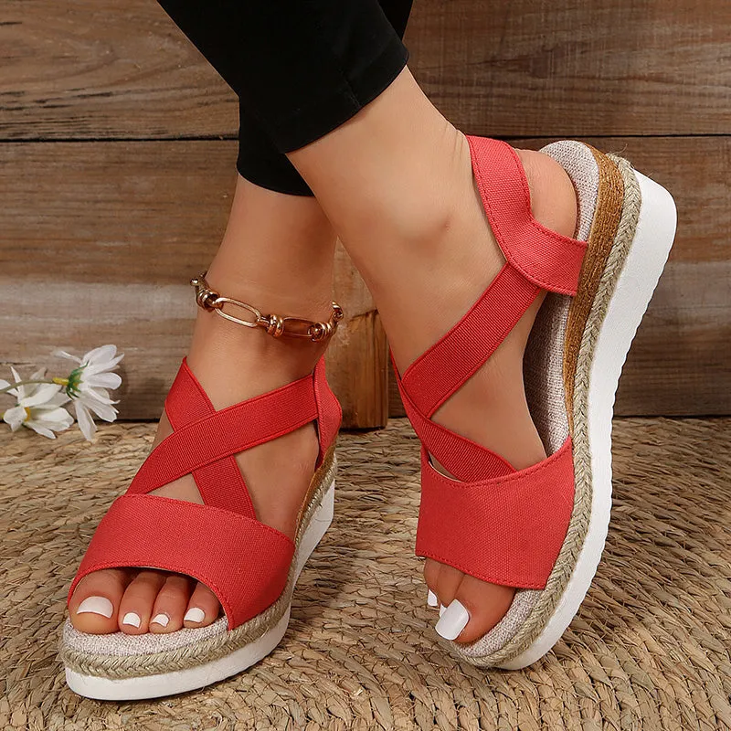 Alison – Women's Cross-Strap Platform Wedge Sandals