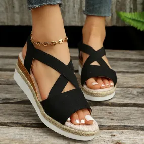Alison – Women's Cross-Strap Platform Wedge Sandals