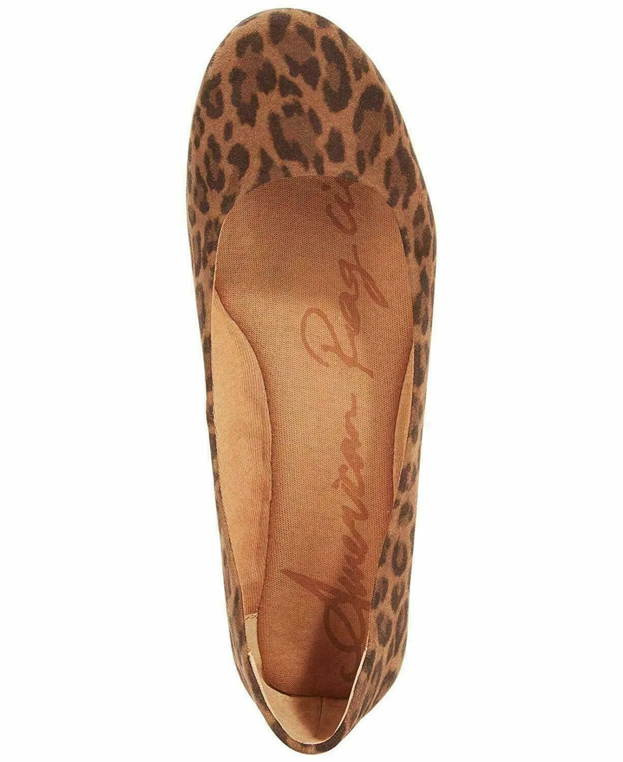 American Rag Women ELLIE Fabric Closed Toe Slide Flats Leopard Ballet Flat 6.5 M