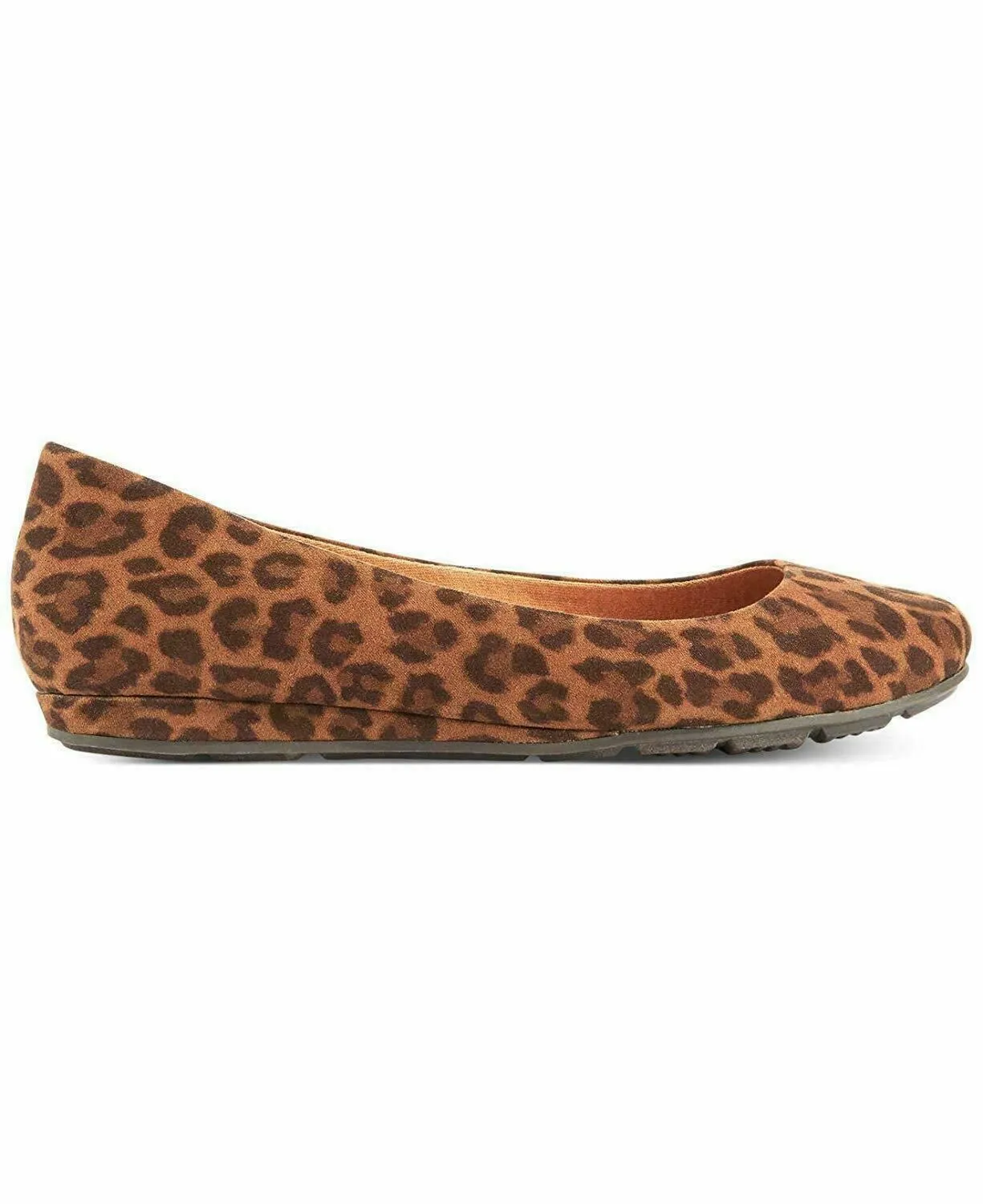 American Rag Women ELLIE Fabric Closed Toe Slide Flats Leopard Ballet Flat 6.5 M