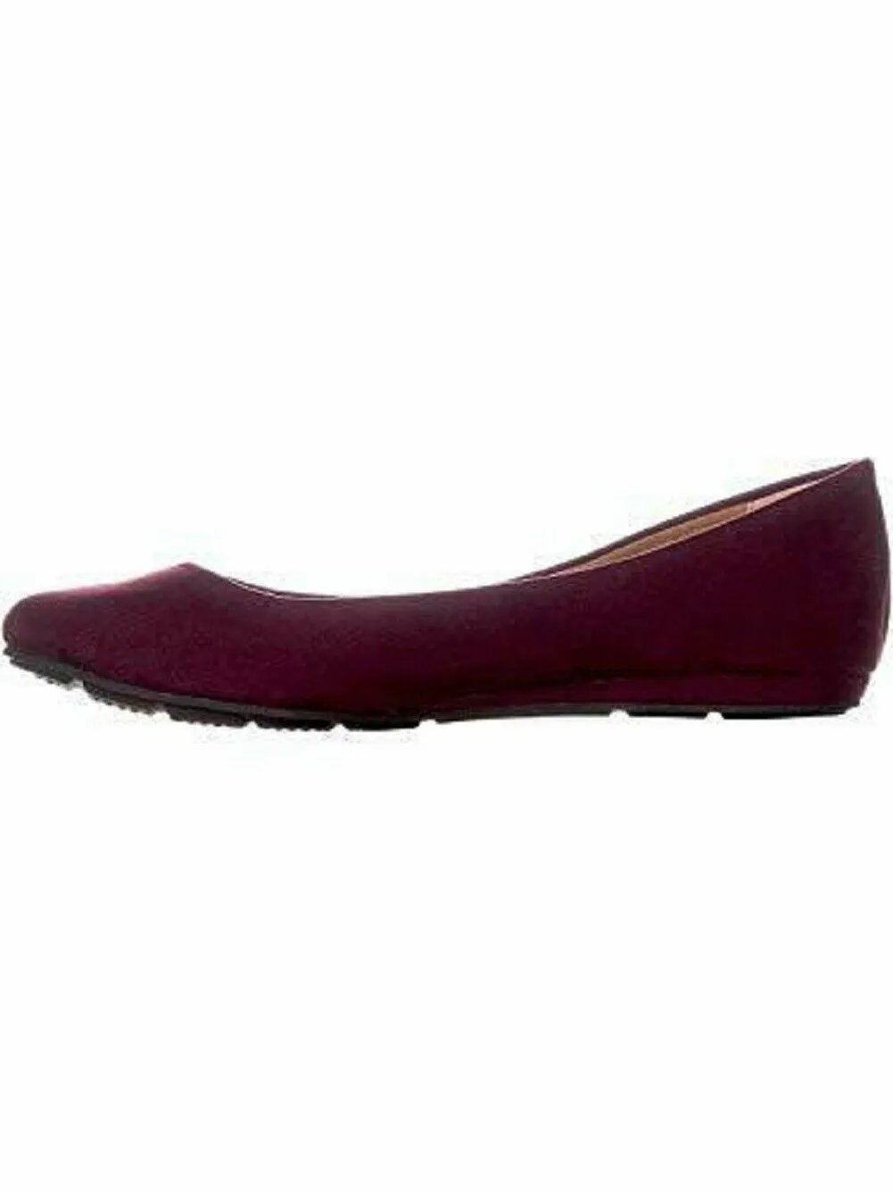 American Rag Women ELLIE Fabric Closed Toe Slide Flats Wine Ballet Flat US 7 M