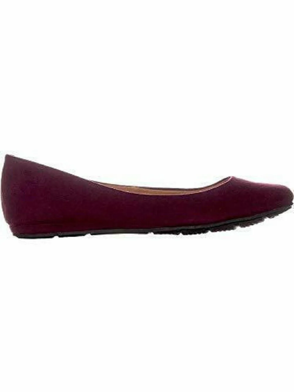 American Rag Women ELLIE Fabric Closed Toe Slide Flats Wine Ballet Flat US 7 W