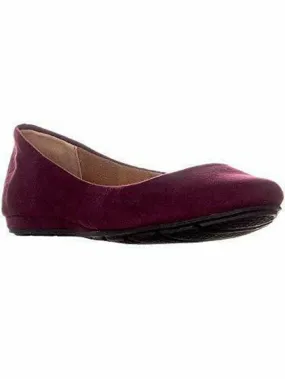American Rag Women ELLIE Fabric Closed Toe Slide Flats Wine Ballet Flat US 7 W