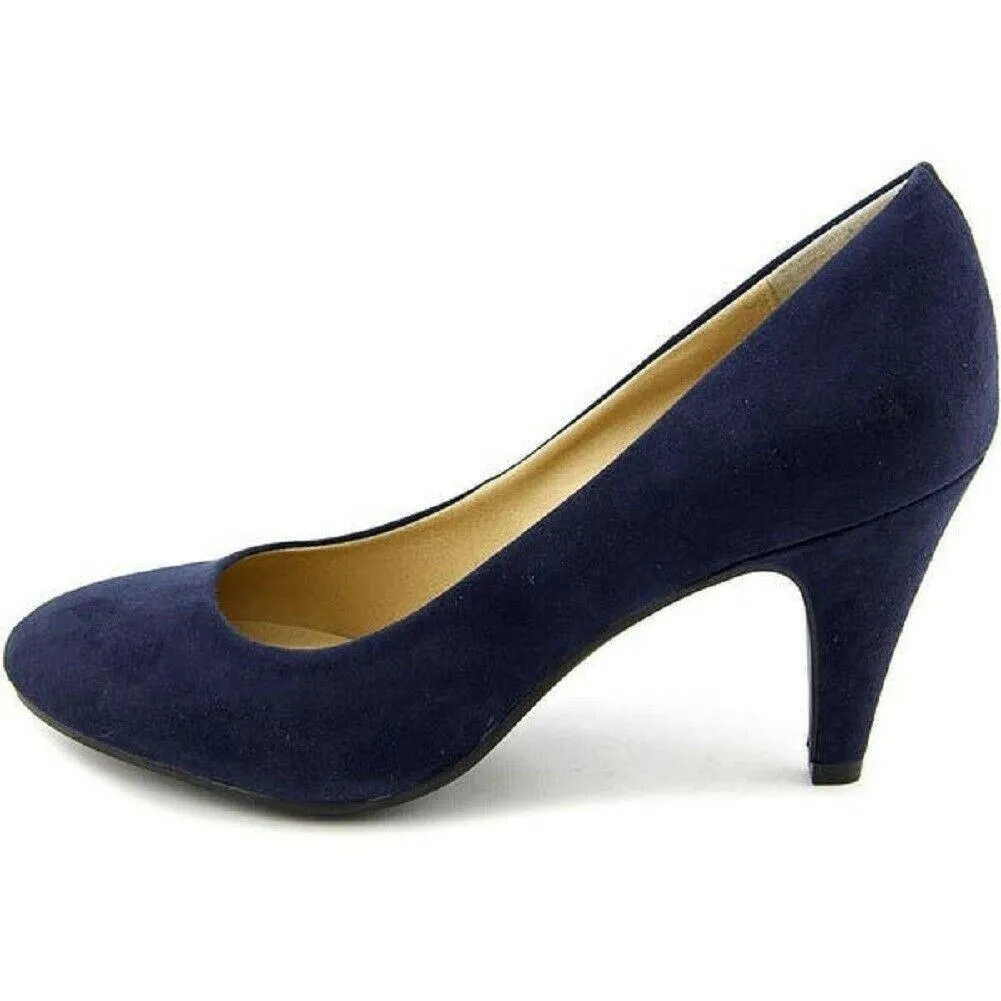 American Rag Women Felix Fabric Round Toe Classic Pumps 3" Heel Shoe US 7 M Blue