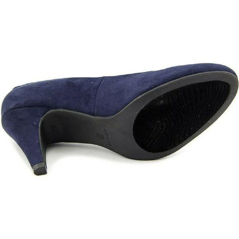 American Rag Women Felix Fabric Round Toe Classic Pumps 3" Heel Shoe US 7 M Blue