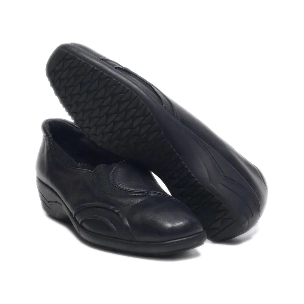 Ara Slip Ons Leather Black Colour For Women