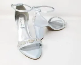 Baby Blue Wedding Shoes with Crystals