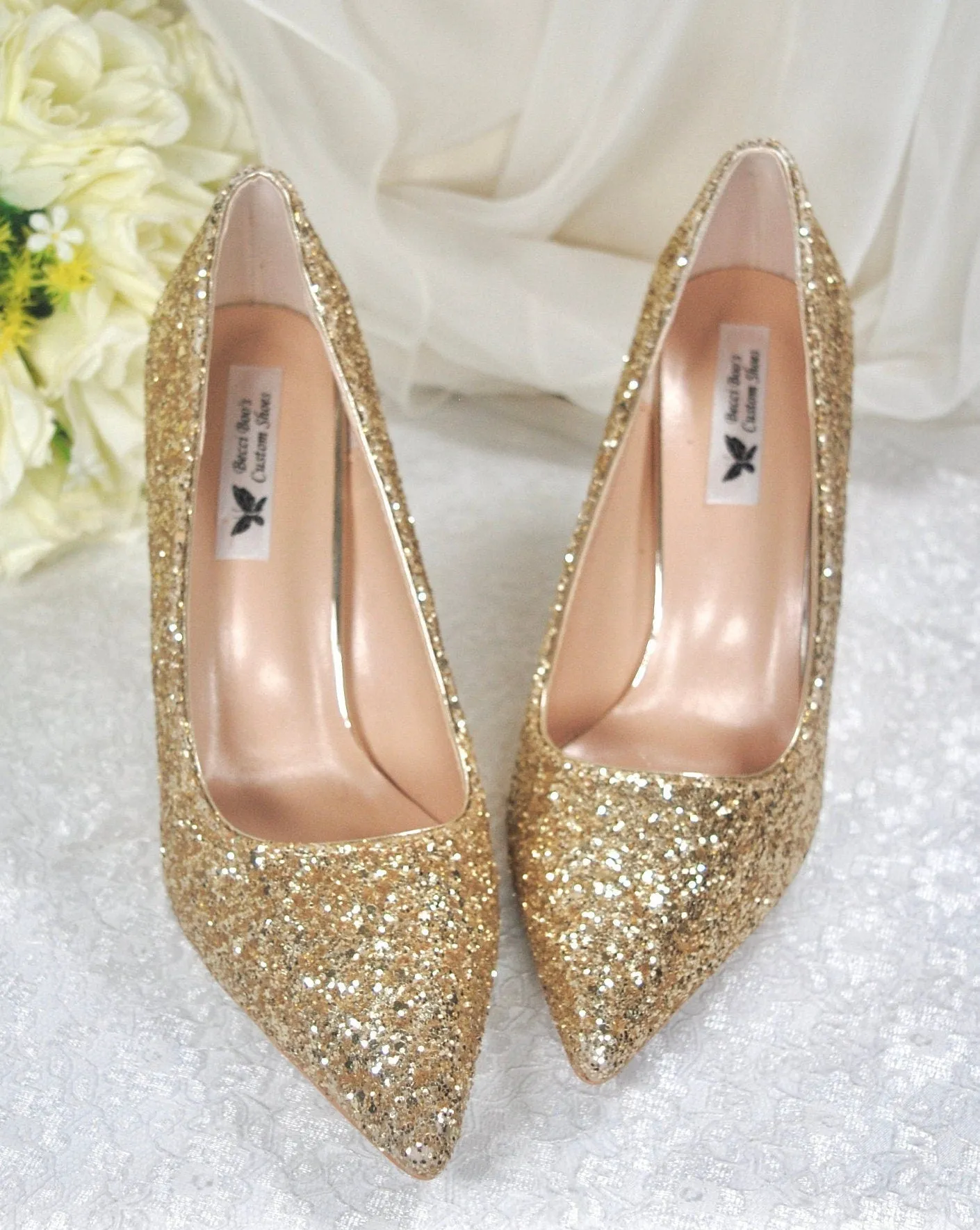 Beauty and the Beast Bridal Shoes UK8/US10.5