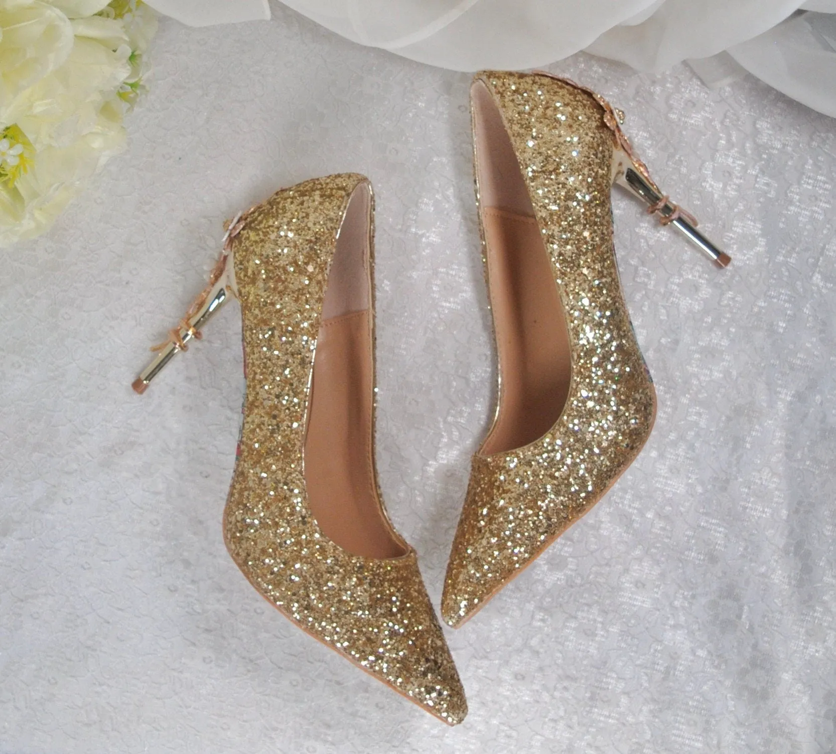 Beauty and the Beast Bridal Shoes UK8/US10.5