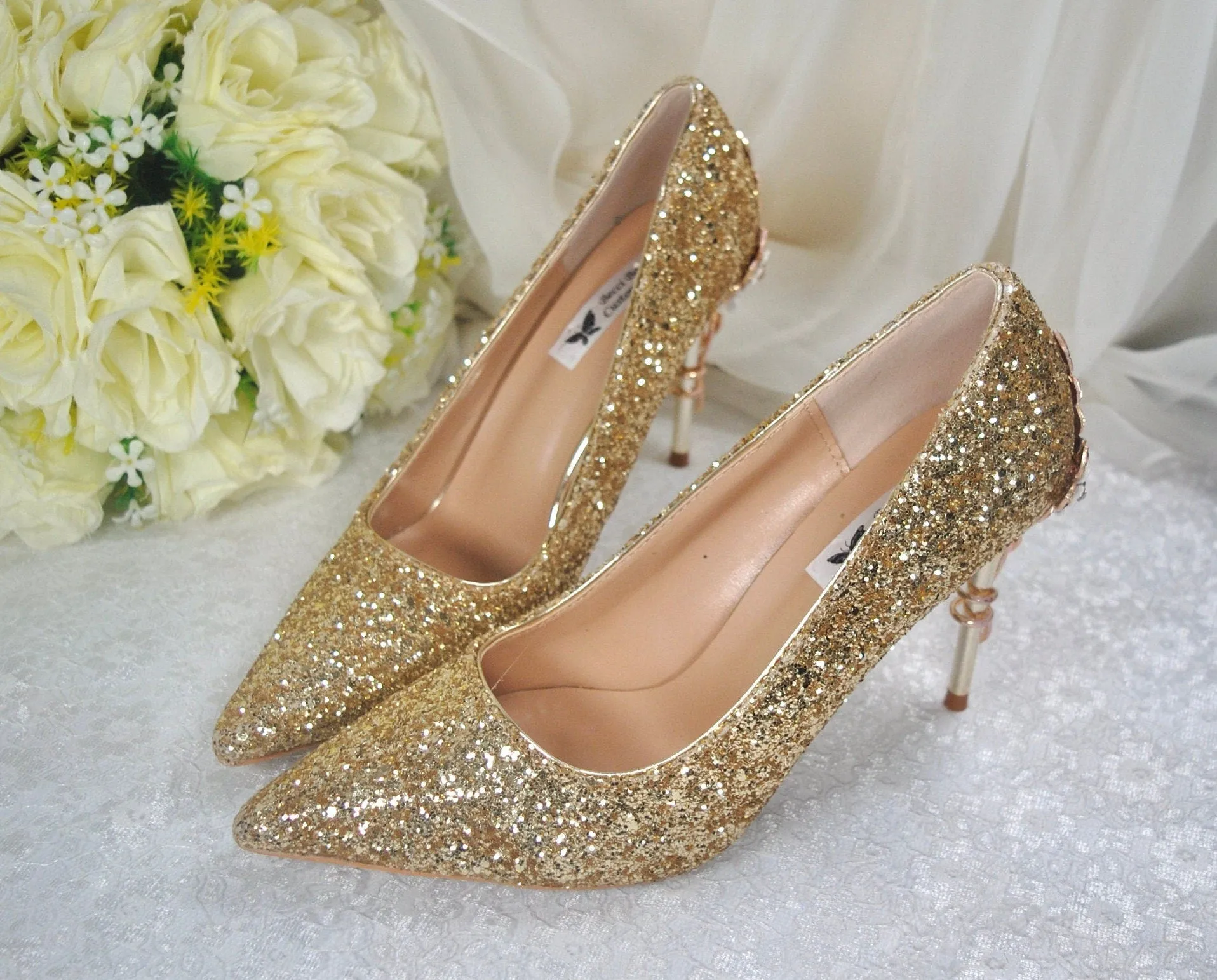 Beauty and the Beast Bridal Shoes UK8/US10.5