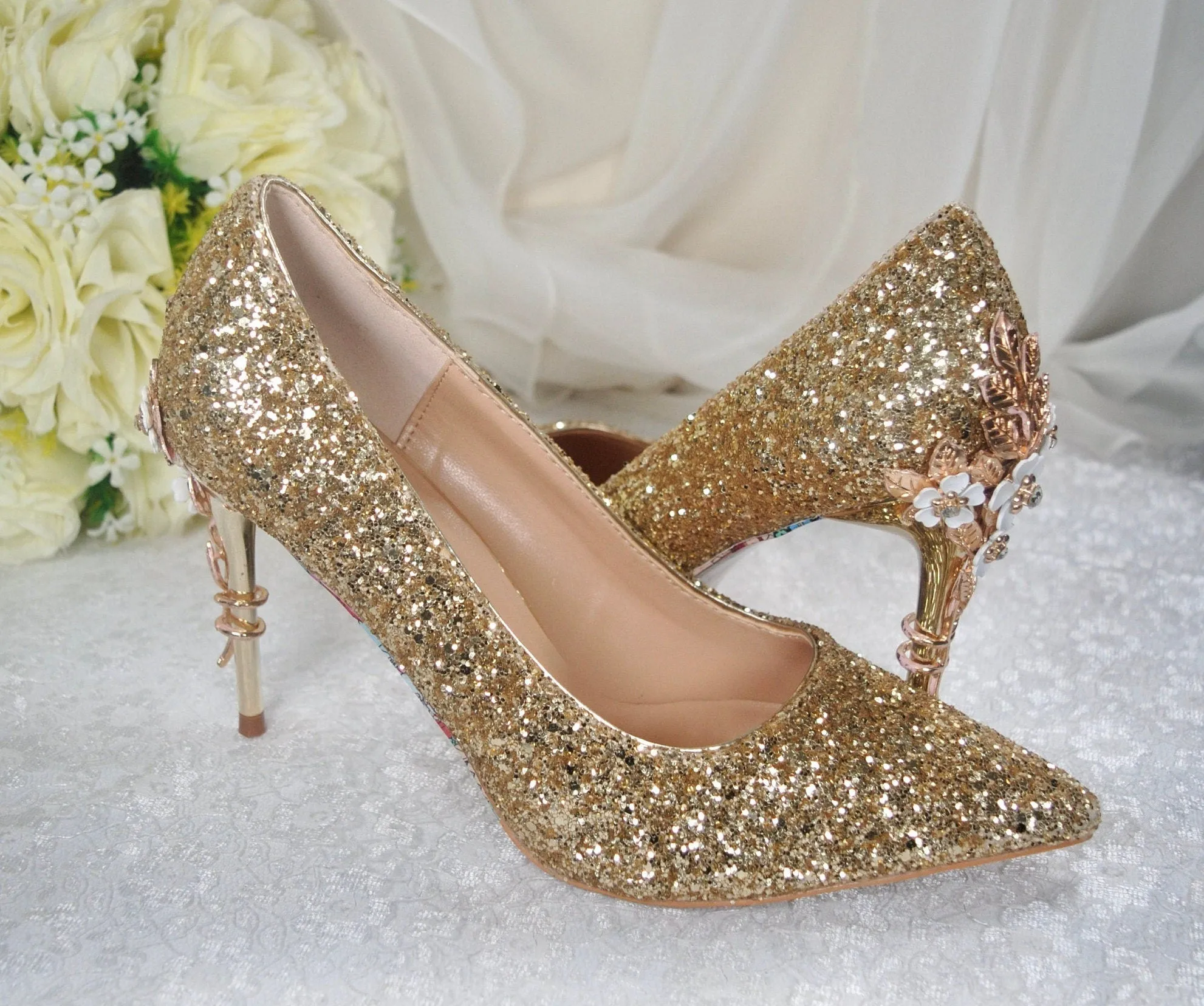 Beauty and the Beast Bridal Shoes UK8/US10.5