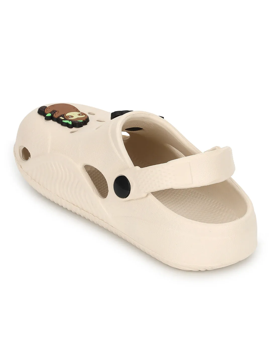 Beige Stylish Slip-On Clogs For Kids-Unisex (TC-LCLOG1-BEIG)