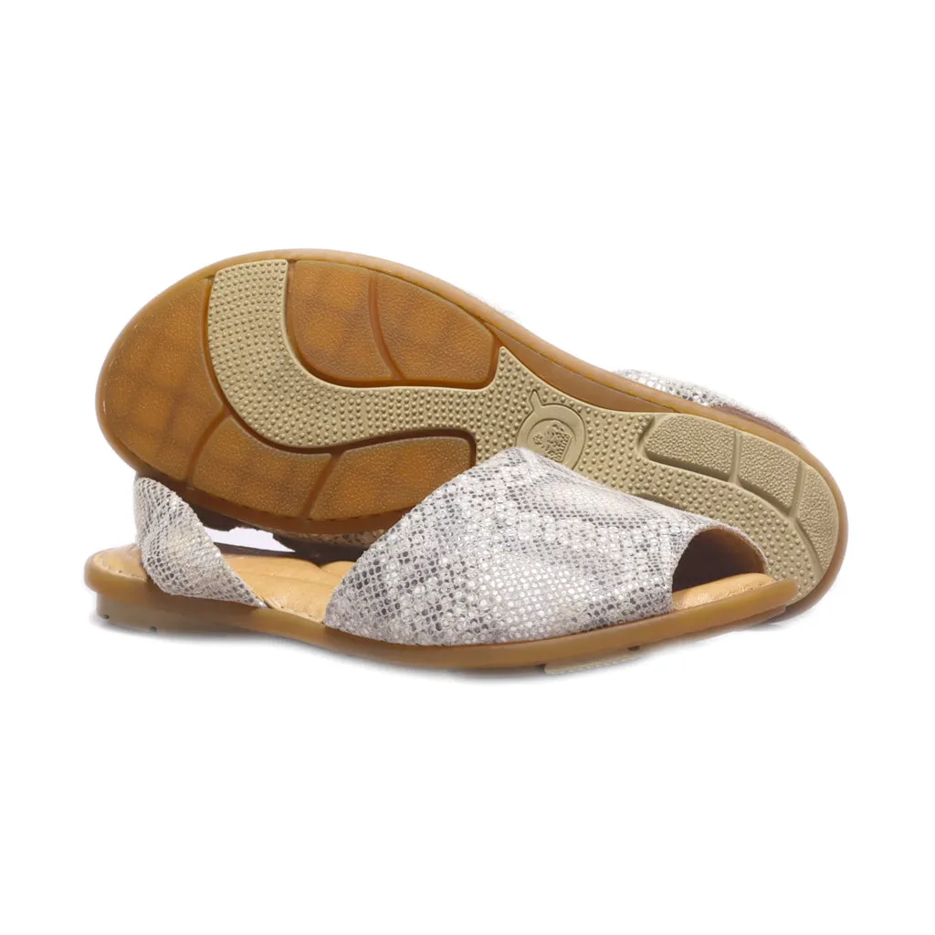 Born Flat Sandals Fabric Grey Colour For Women
