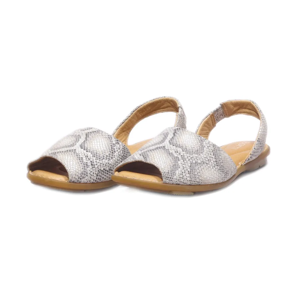 Born Flat Sandals Fabric Grey Colour For Women