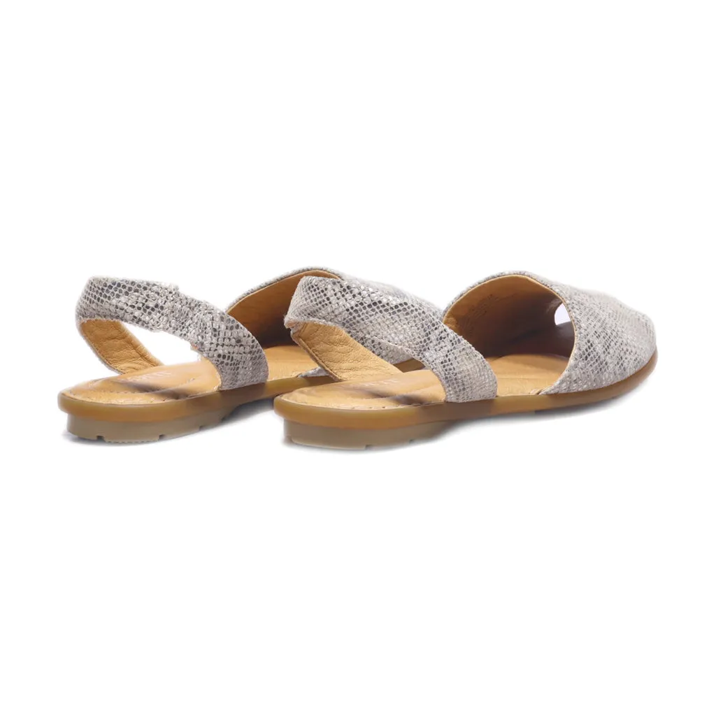 Born Flat Sandals Fabric Grey Colour For Women