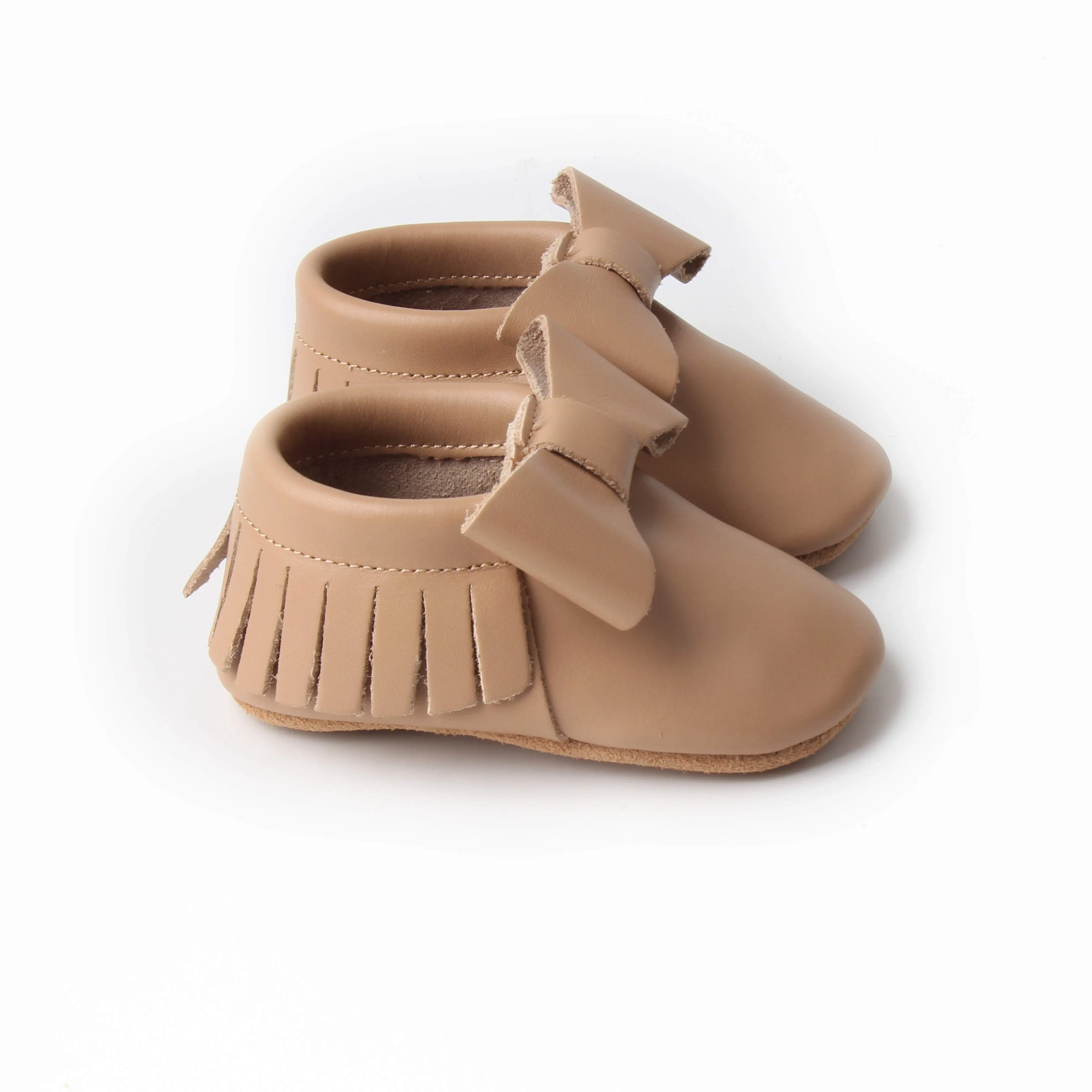 Bow Moccasins - Cookie Dough