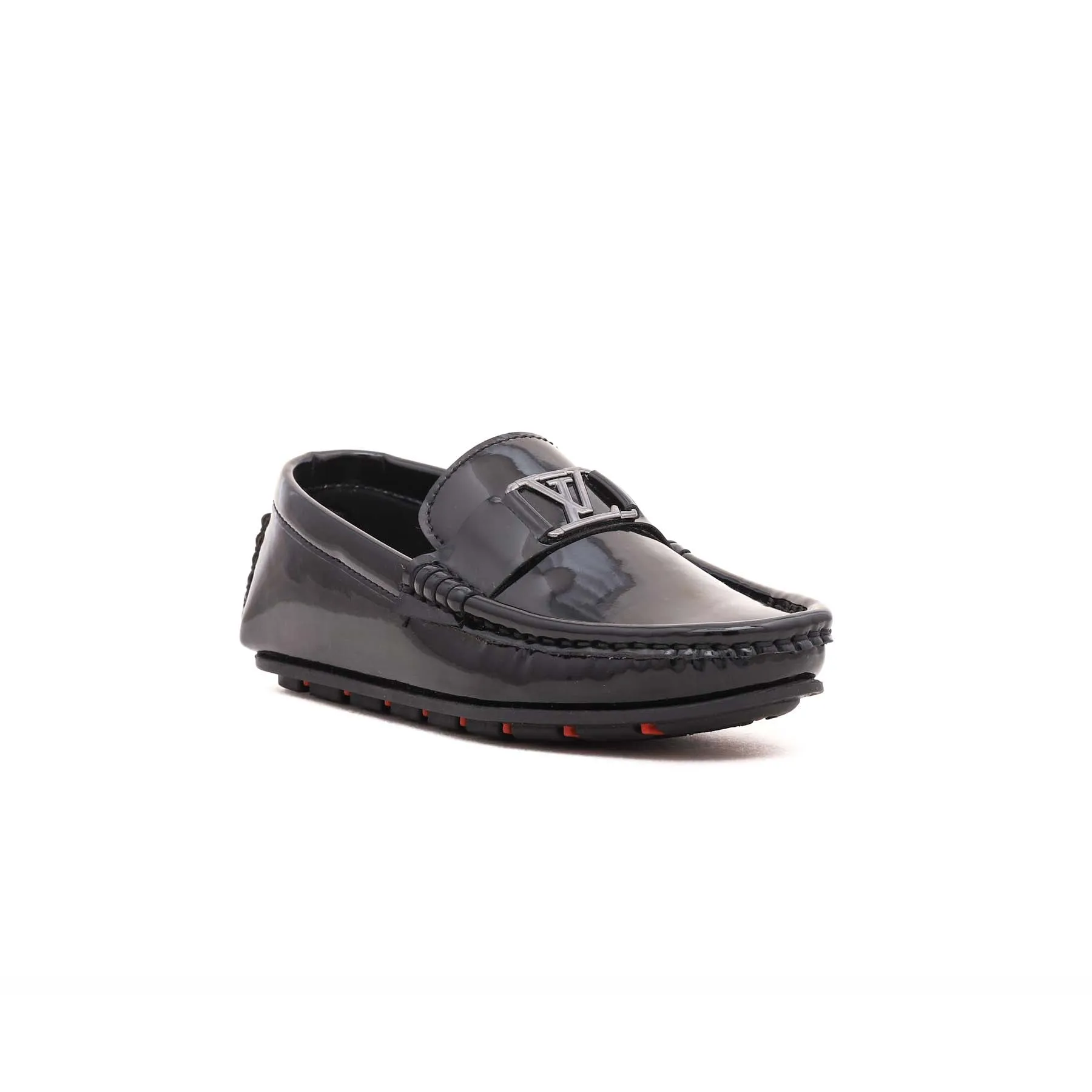 Boys Black Formal Moccasin KD0414