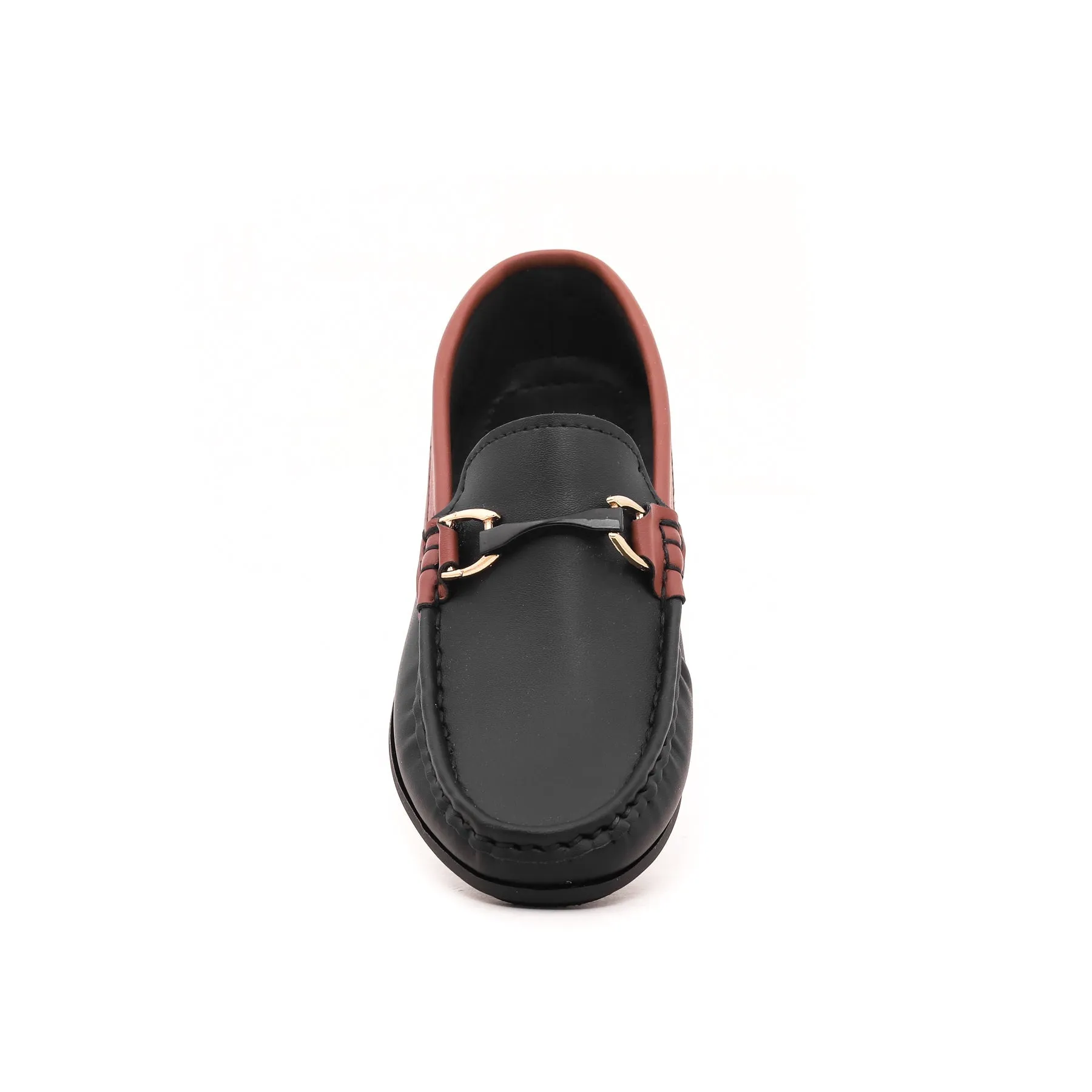 Boys Black Formal Moccasins KD0448
