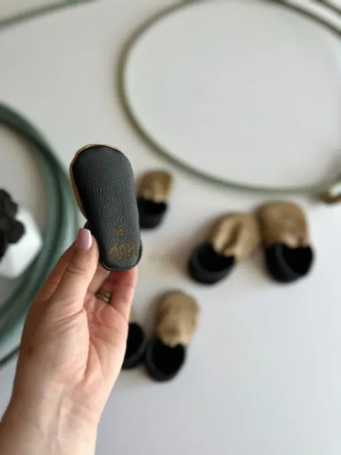 Branded Baby Moccasins