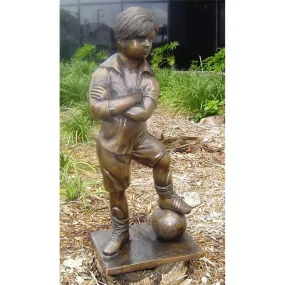 Bronze Outdoor Soccer Statue