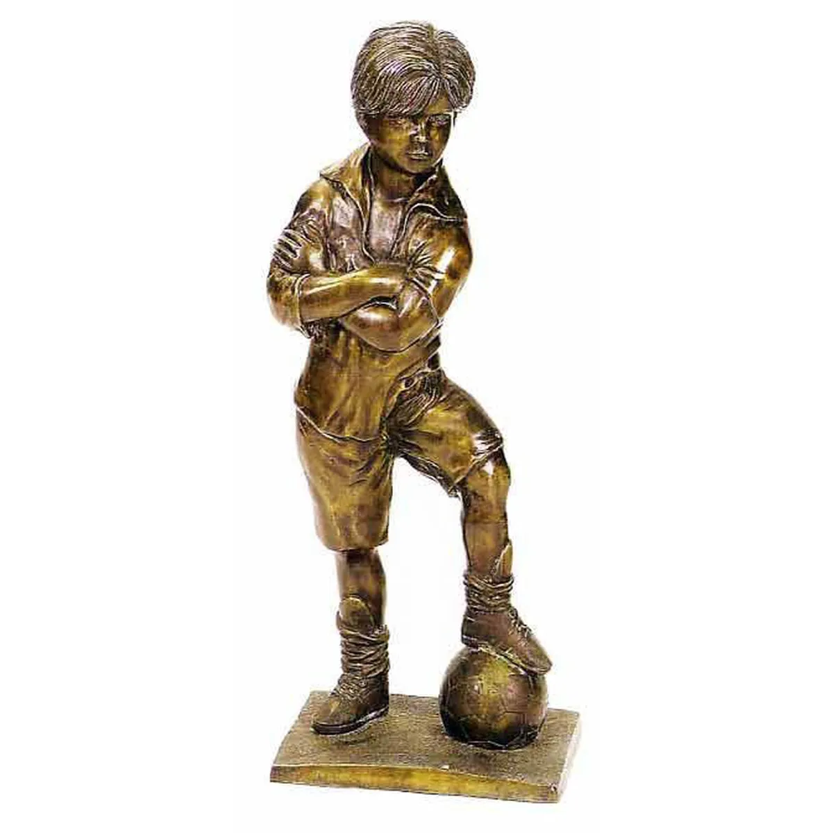 Bronze Outdoor Soccer Statue