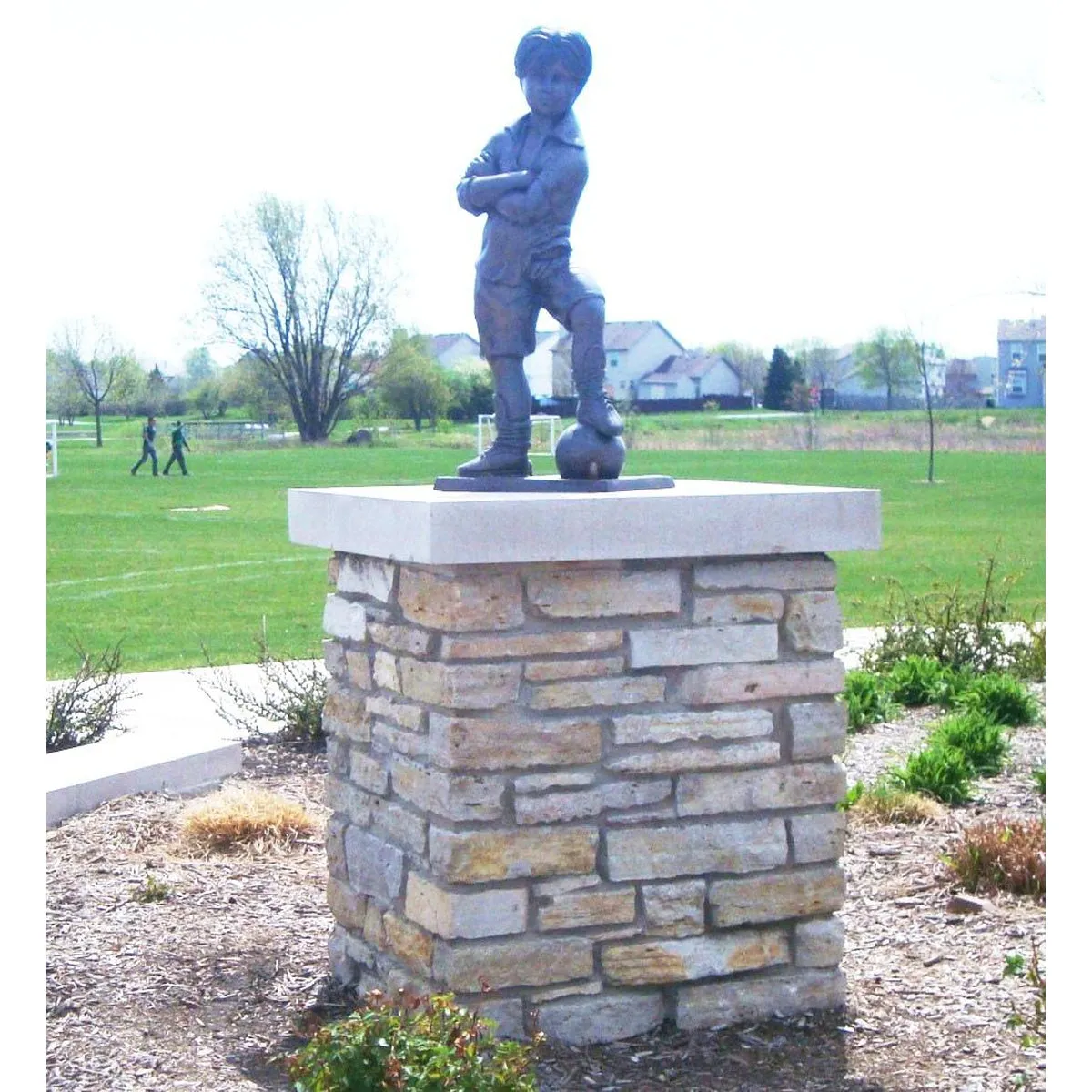 Bronze Outdoor Soccer Statue