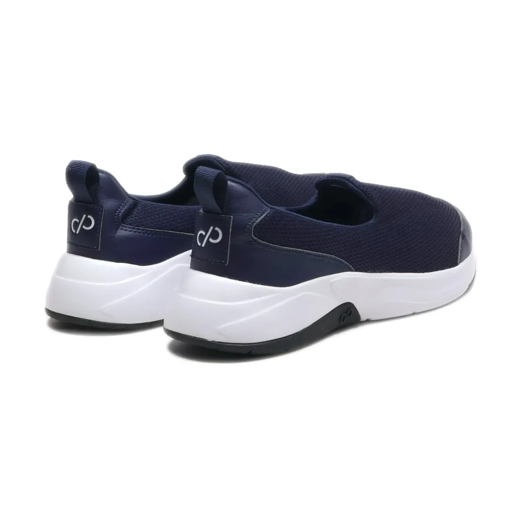 Care Of Casual Slip Ons Leather Blue Colour For Men