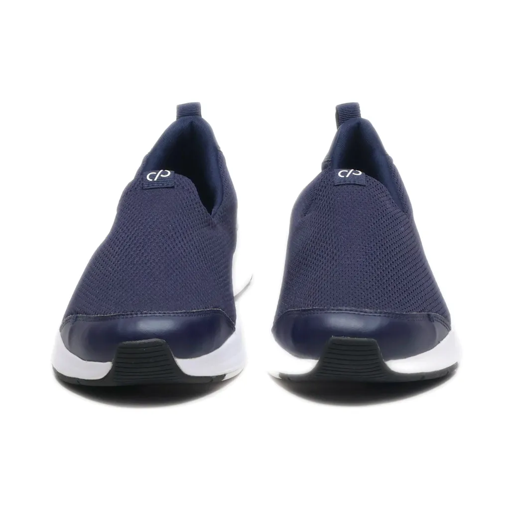 Care Of Casual Slip Ons Leather Blue Colour For Men