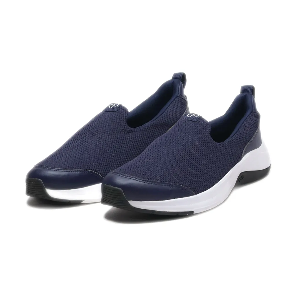 Care Of Casual Slip Ons Leather Blue Colour For Men