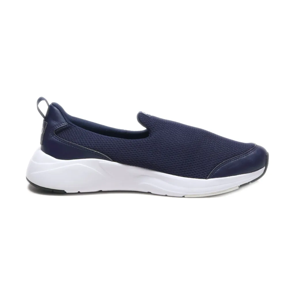 Care Of Casual Slip Ons Leather Blue Colour For Men
