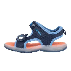 Carter'S Strap Flat Sandals Fabric Blue Colour For Kids