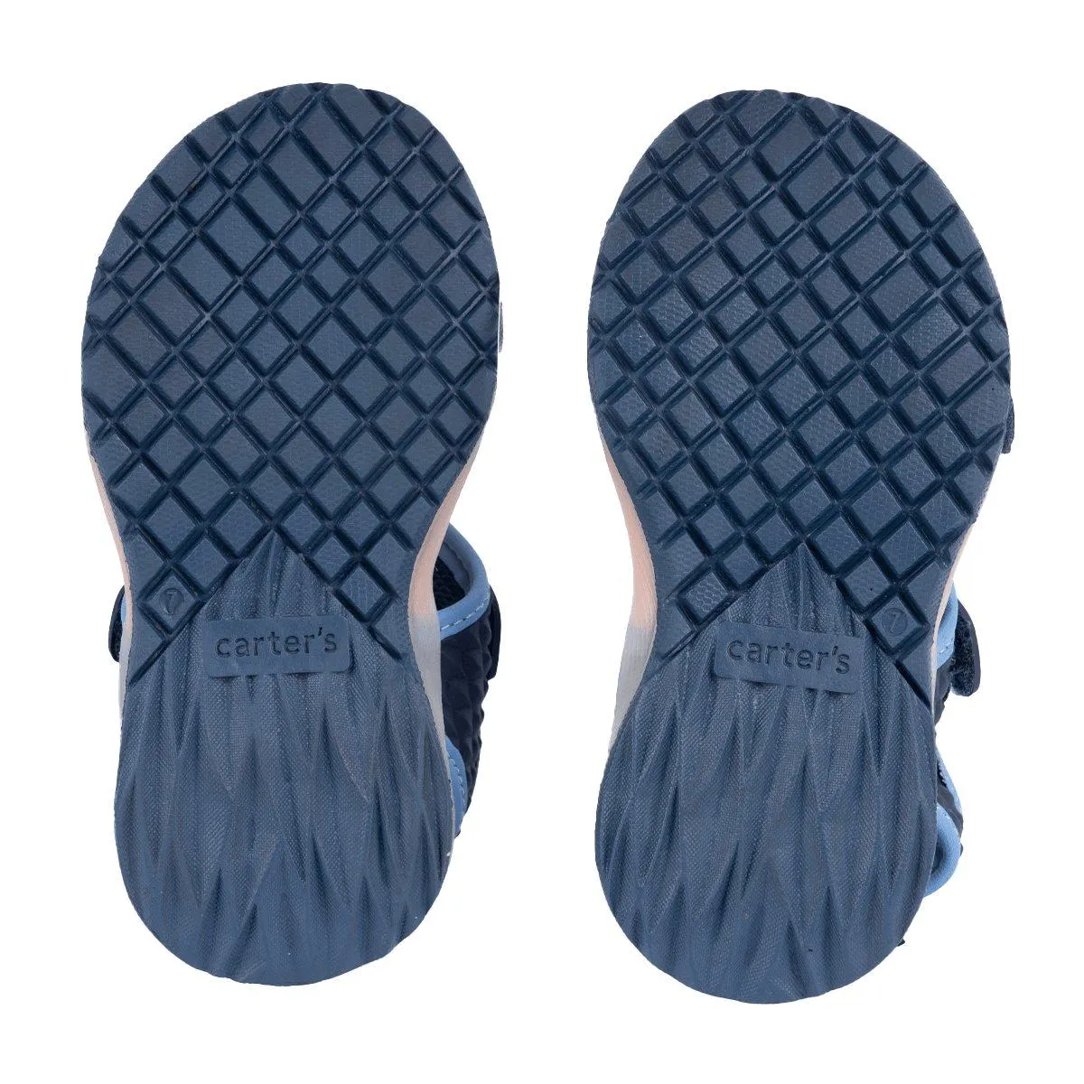 Carter'S Strap Flat Sandals Fabric Blue Colour For Kids