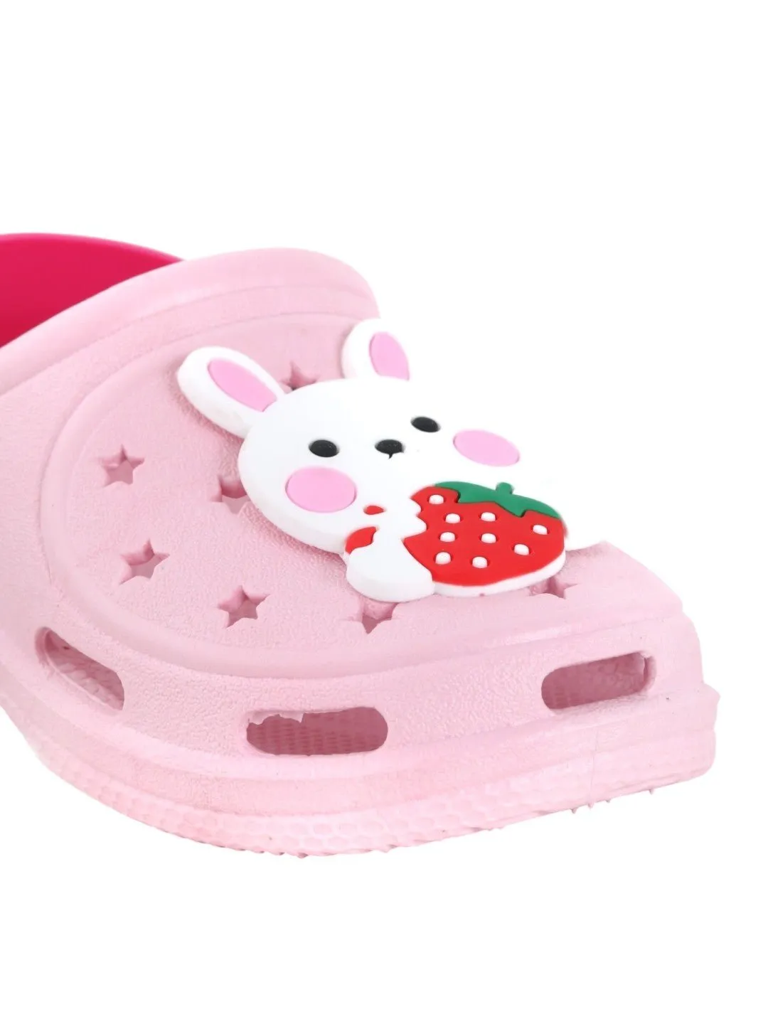 Cheerful Bunny & Strawberry Pink Clogs for Kids - Hop into Comfort