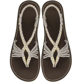 Cocoon- Cream Gray Rope Sandals