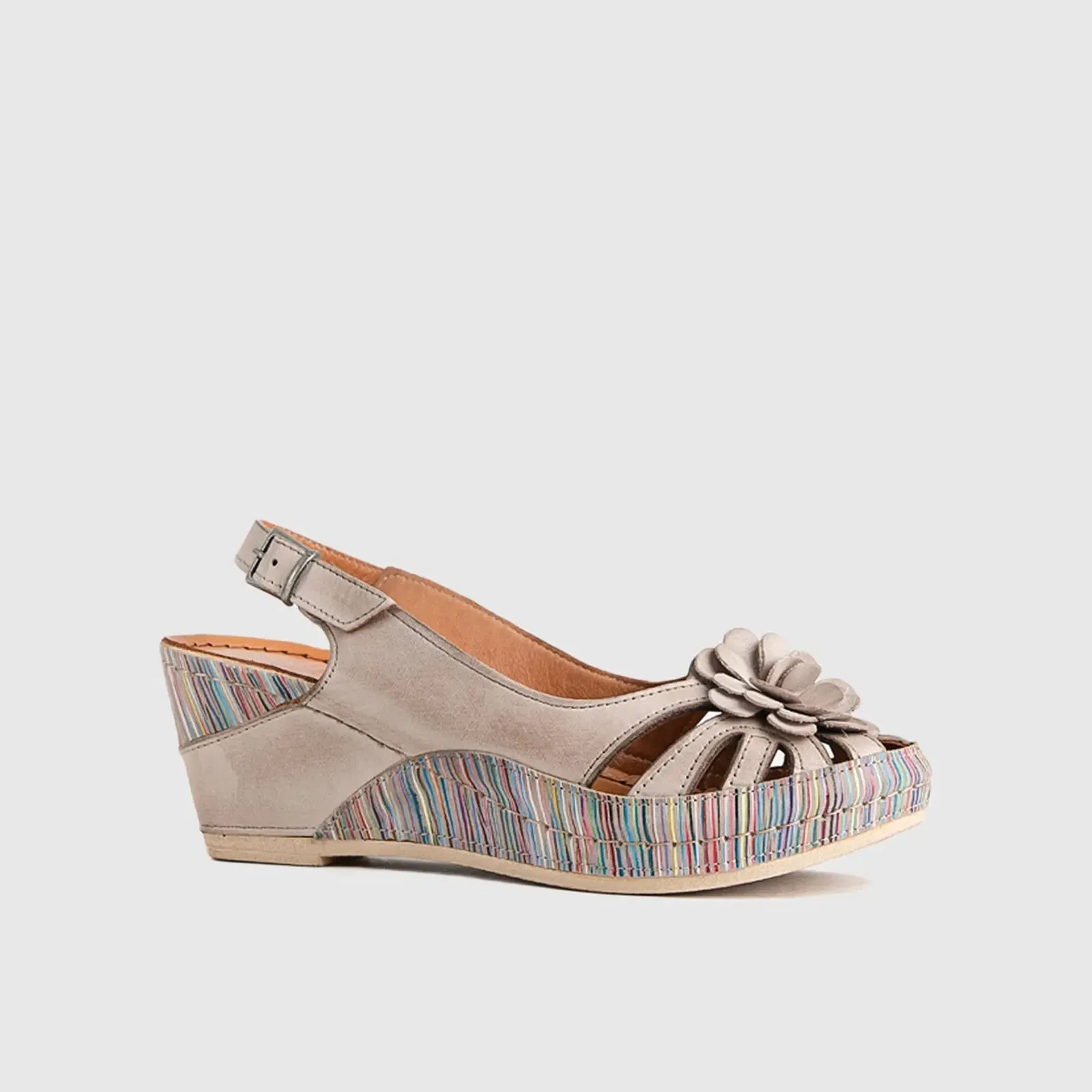 Comfort Wedge Sandal Beige 528-569