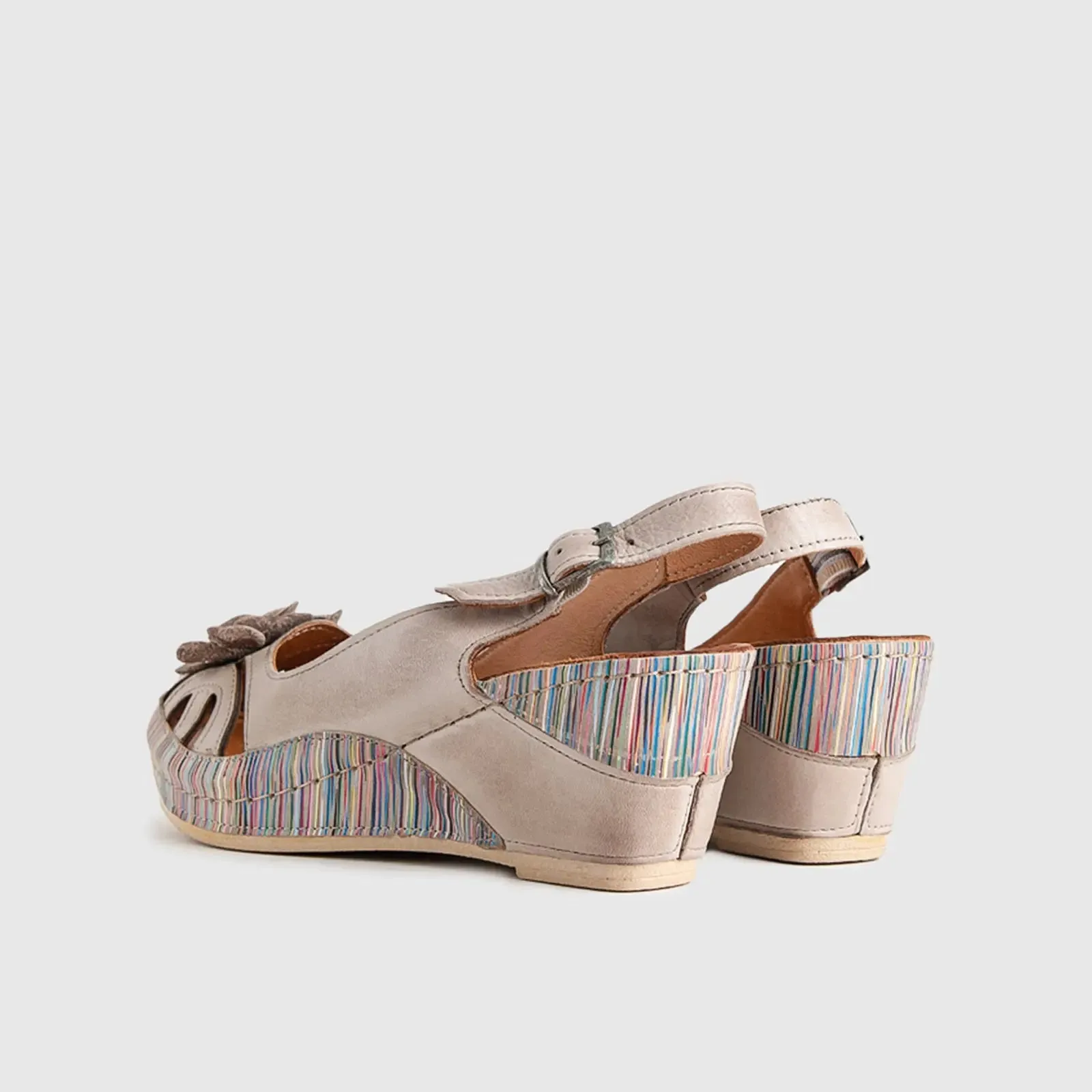 Comfort Wedge Sandal Beige 528-569