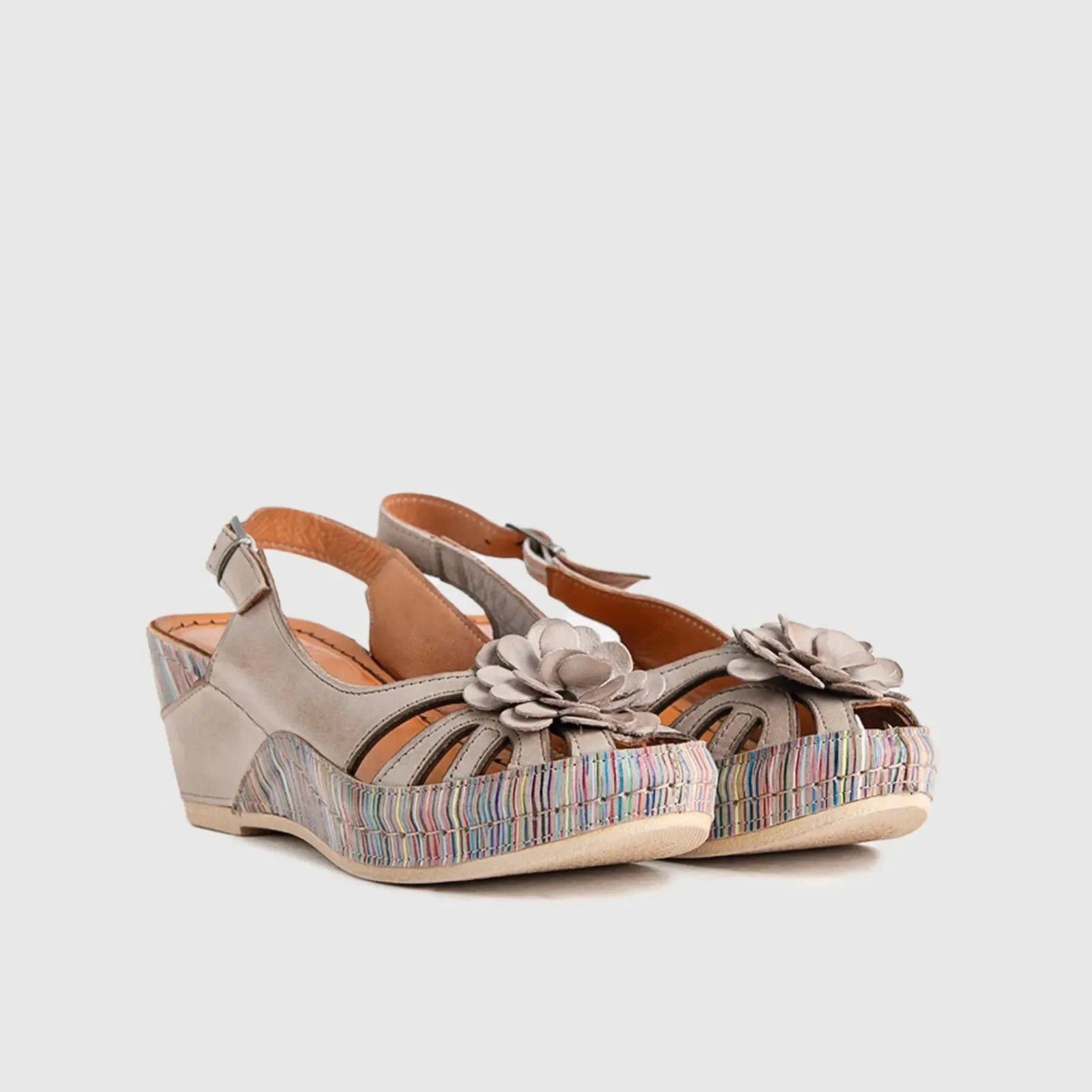 Comfort Wedge Sandal Beige 528-569