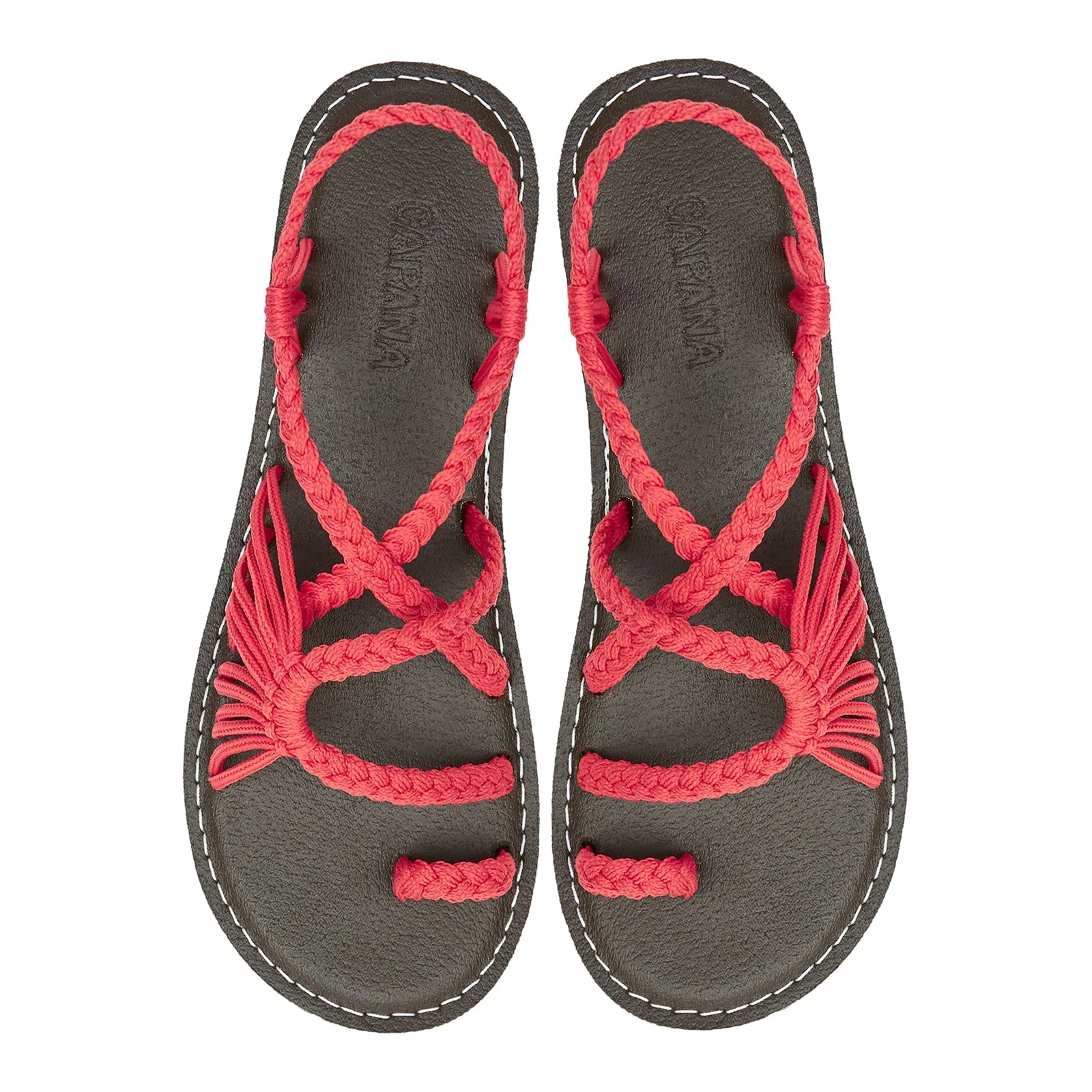 Commune - Coral Red Rope Sandals
