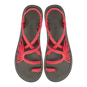 Commune - Coral Red Rope Sandals