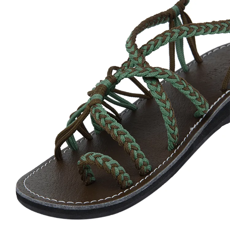 Commune - Green tea-Taupe Rope Sandals