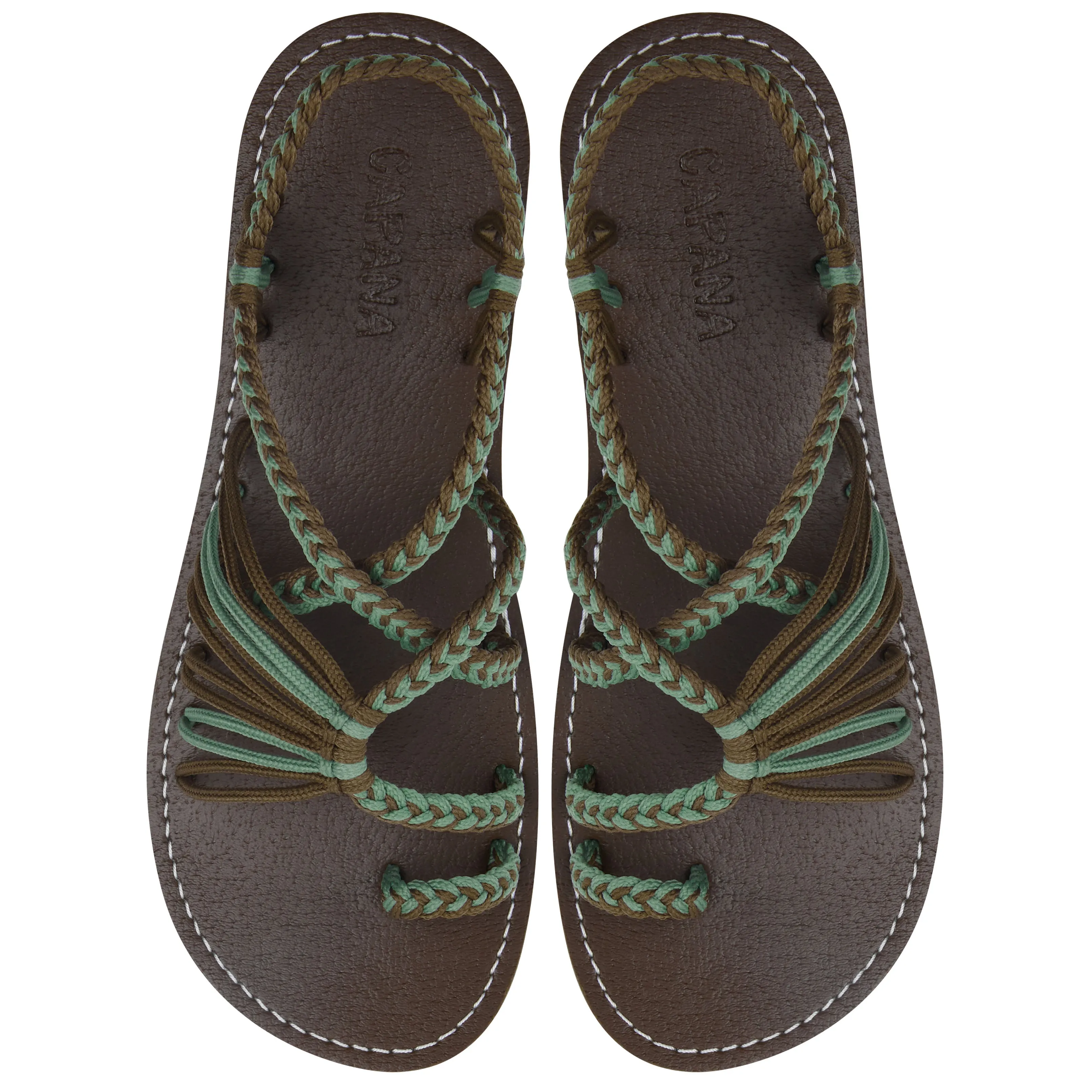 Commune - Green tea-Taupe Rope Sandals