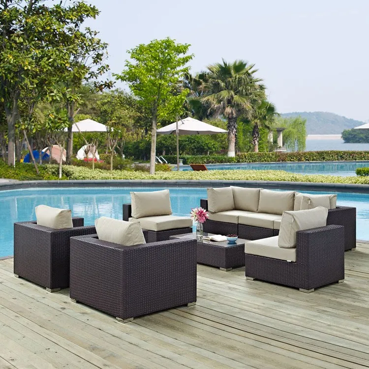 Convene Eight-Piece Outdoor Patio Sectional Set