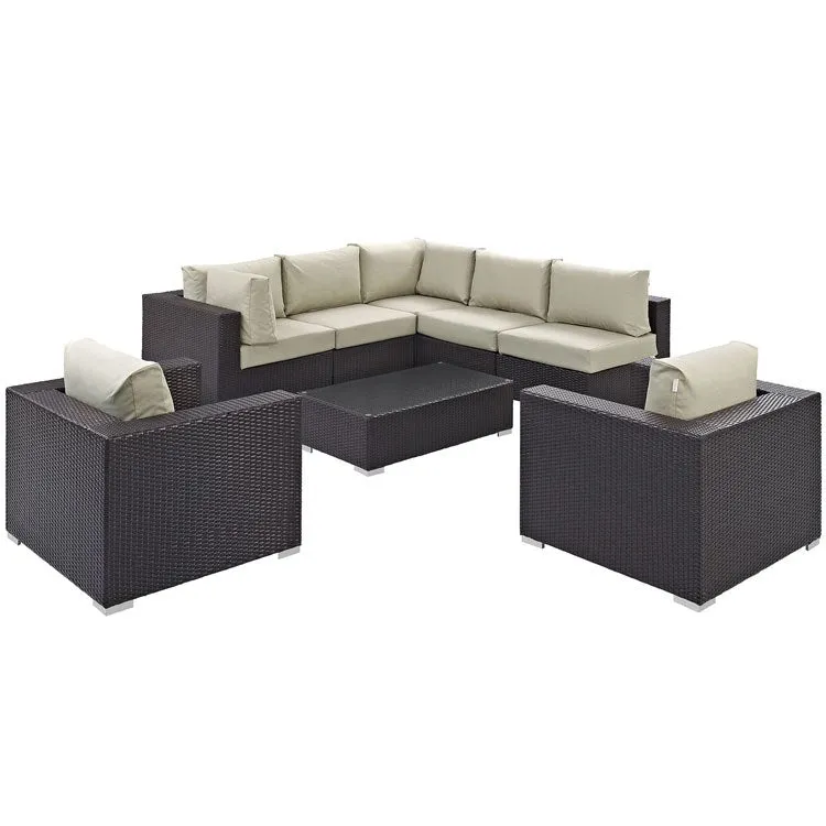 Convene Eight-Piece Outdoor Patio Sectional Set