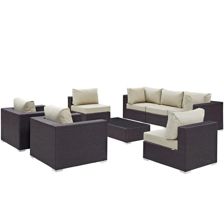 Convene Eight-Piece Outdoor Patio Sectional Set