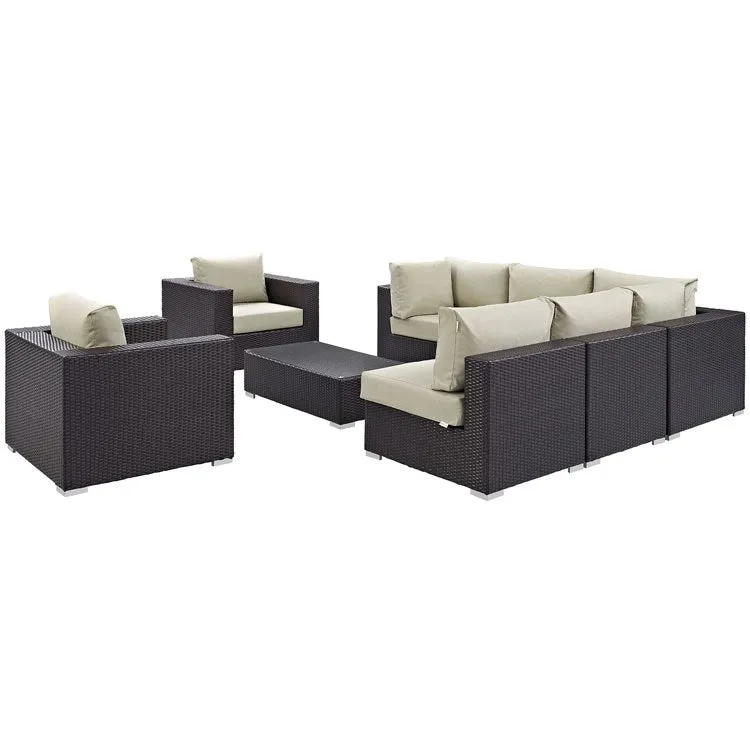 Convene Eight-Piece Outdoor Patio Sectional Set