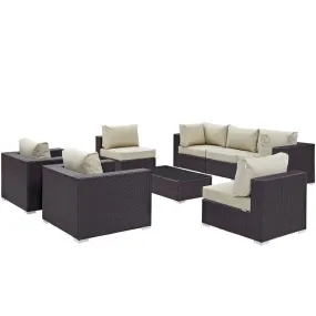 Convene Eight-Piece Outdoor Patio Sectional Set