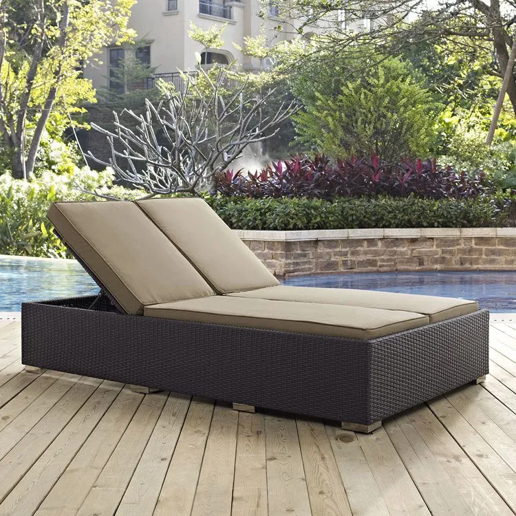 Convene Outdoor Patio Double Chaise Lounge Chair